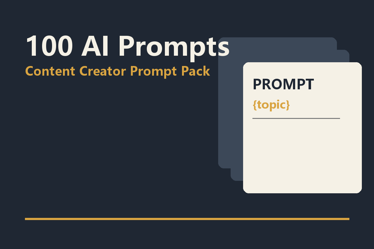 100 AI Prompts for Content Creators - Titles, Scripts, Thumbnails, SEO